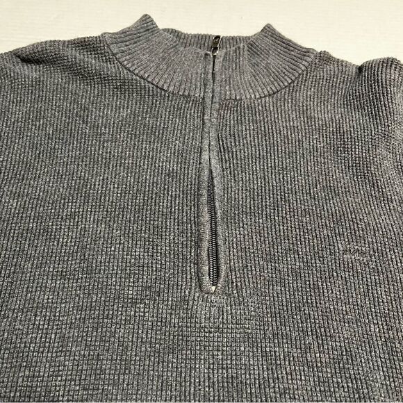 Michael Kors Men's Sweater Grey Cotton Pullover with zipper XL - Picture 2 of 8
